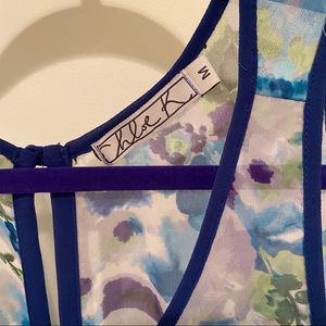 Floral transparent summer top